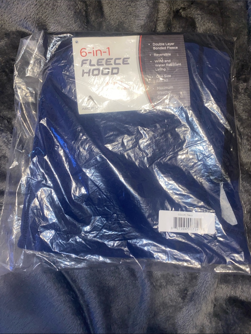 6-in-1 Fleece Hood Wrap - Navy